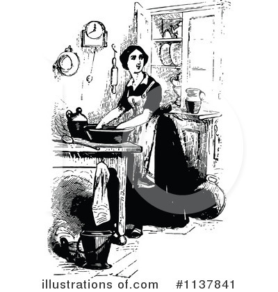Royalty-Free (RF) Woman Clipart Illustration by Prawny Vintage - Stock Sample #1137841