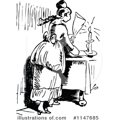 Royalty-Free (RF) Woman Clipart Illustration by Prawny Vintage - Stock Sample #1147685