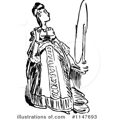 Royalty-Free (RF) Woman Clipart Illustration by Prawny Vintage - Stock Sample #1147693