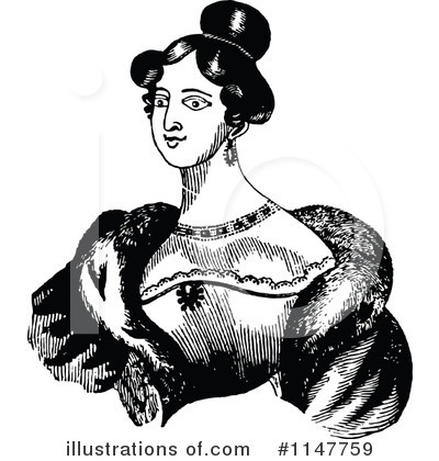 Royalty-Free (RF) Woman Clipart Illustration by Prawny Vintage - Stock Sample #1147759