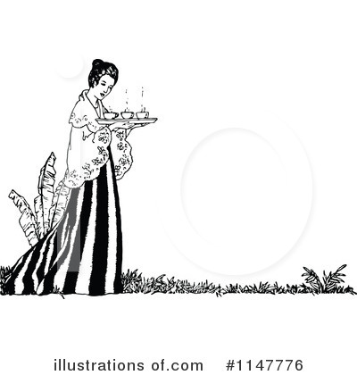 Royalty-Free (RF) Woman Clipart Illustration by Prawny Vintage - Stock Sample #1147776
