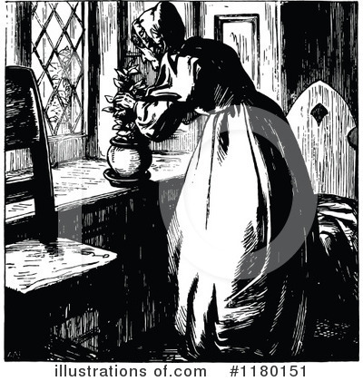 Royalty-Free (RF) Woman Clipart Illustration by Prawny Vintage - Stock Sample #1180151