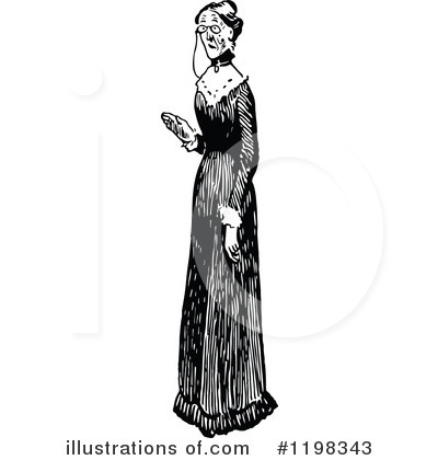 Royalty-Free (RF) Woman Clipart Illustration by Prawny Vintage - Stock Sample #1198343