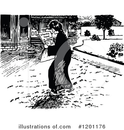 Royalty-Free (RF) Woman Clipart Illustration by Prawny Vintage - Stock Sample #1201176