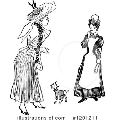 Royalty-Free (RF) Woman Clipart Illustration by Prawny Vintage - Stock Sample #1201211