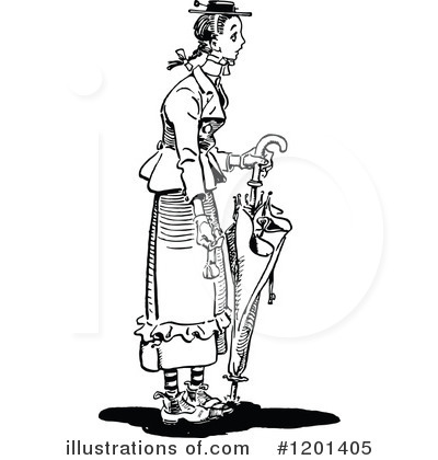 Royalty-Free (RF) Woman Clipart Illustration by Prawny Vintage - Stock Sample #1201405