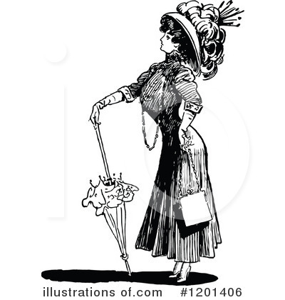 Royalty-Free (RF) Woman Clipart Illustration by Prawny Vintage - Stock Sample #1201406