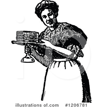 Royalty-Free (RF) Woman Clipart Illustration by Prawny Vintage - Stock Sample #1206781