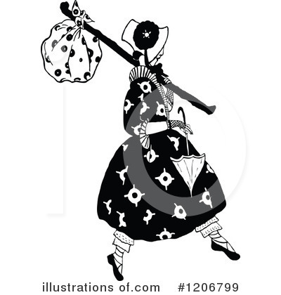Royalty-Free (RF) Woman Clipart Illustration by Prawny Vintage - Stock Sample #1206799
