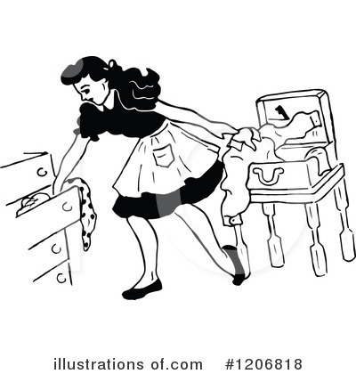 Royalty-Free (RF) Woman Clipart Illustration by Prawny Vintage - Stock Sample #1206818