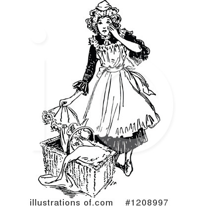 Royalty-Free (RF) Woman Clipart Illustration by Prawny Vintage - Stock Sample #1208997