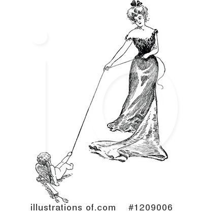 Royalty-Free (RF) Woman Clipart Illustration by Prawny Vintage - Stock Sample #1209006