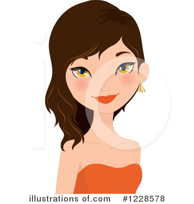 Asian Woman Clipart #1228578 by Melisende Vector