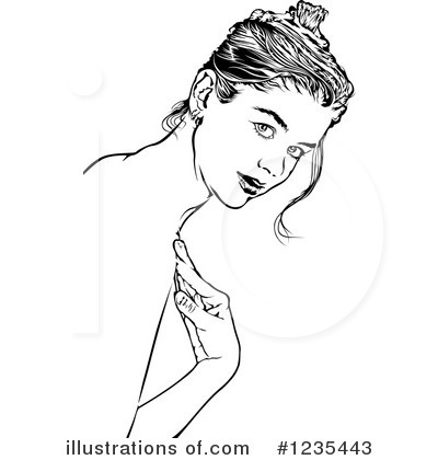 Royalty-Free (RF) Woman Clipart Illustration by dero - Stock Sample #1235443