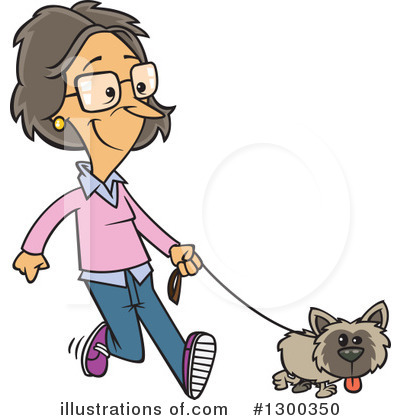 Walking Dog Clipart #1300350 by toonaday