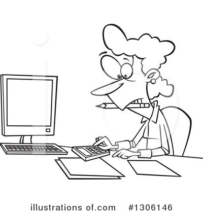 Bookkeeper Clipart #1306146 by toonaday