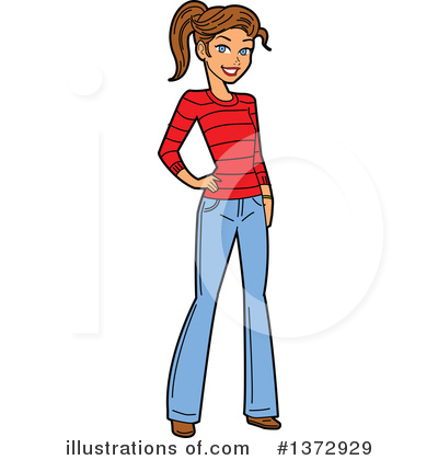 Jeans Clipart #1372929 by Clip Art Mascots