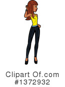 Woman Clipart #1372932 by Clip Art Mascots