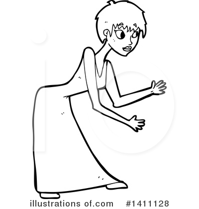 Royalty-Free (RF) Woman Clipart Illustration by lineartestpilot - Stock Sample #1411128