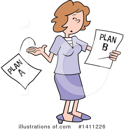 Business Woman Clipart #1411226 by Johnny Sajem