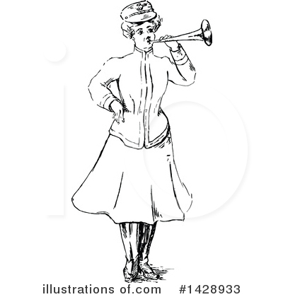 Royalty-Free (RF) Woman Clipart Illustration by Prawny Vintage - Stock Sample #1428933