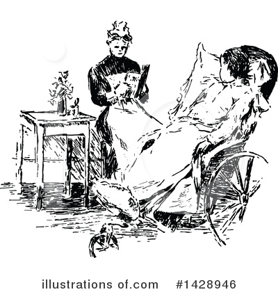 Royalty-Free (RF) Woman Clipart Illustration by Prawny Vintage - Stock Sample #1428946