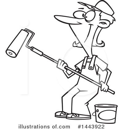 House Painter Clipart #1443922 by toonaday