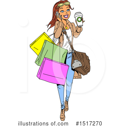 Shopping Bags Clipart #1517270 by Clip Art Mascots