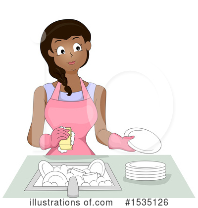 Washing Dishes Clipart #1535126 by BNP Design Studio