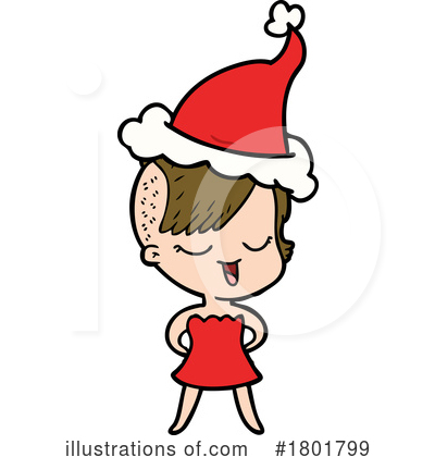 Christmas Woman Clipart #1801799 by lineartestpilot