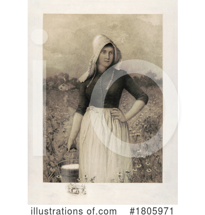 Milk Maid Clipart #1805971 by JVPD