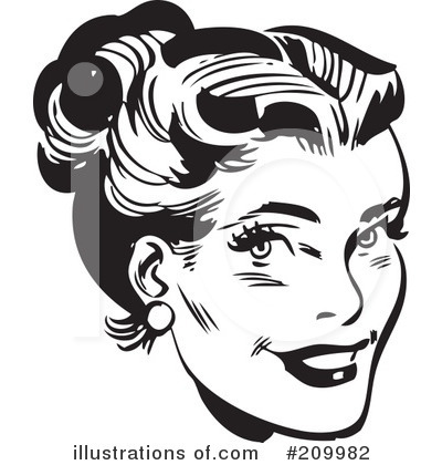 Retro Woman Clipart #209982 by BestVector