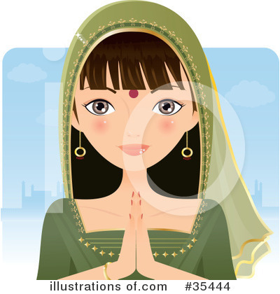 Indian Women Clipart #35444 by Melisende Vector