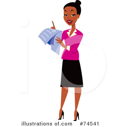 Royalty-Free (RF) Woman Clipart Illustration by Monica - Stock Sample #74541
