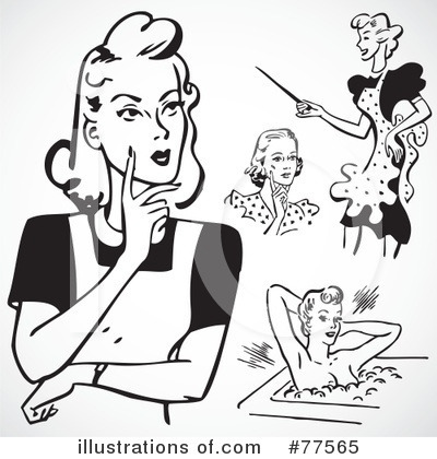 Retro Woman Clipart #77565 by BestVector