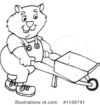 Royalty-Free (RF) Wombat Clipart Illustration by Dennis Holmes Designs - Stock Sample #1108791