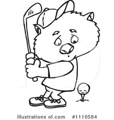 Golf Clipart #1110584 by Dennis Holmes Designs