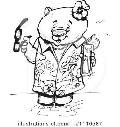 Royalty-Free (RF) Wombat Clipart Illustration by Dennis Holmes Designs - Stock Sample #1110587