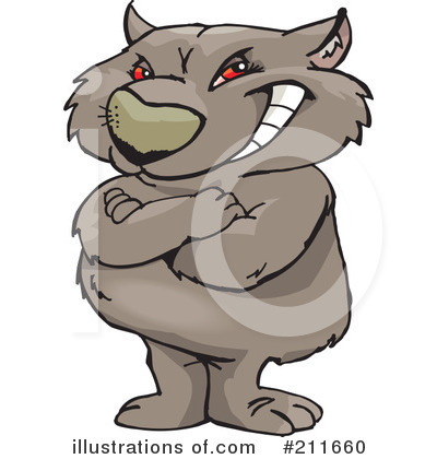 Royalty-Free (RF) Wombat Clipart Illustration by Dennis Holmes Designs - Stock Sample #211660