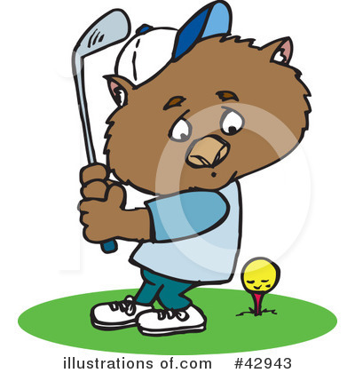 Golfing Clipart #42943 by Dennis Holmes Designs