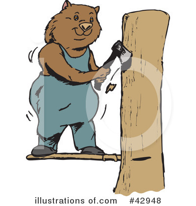 Royalty-Free (RF) Wombat Clipart Illustration by Dennis Holmes Designs - Stock Sample #42948