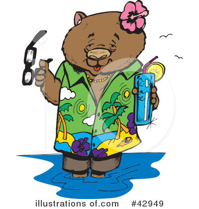 Royalty-Free (RF) Wombat Clipart Illustration by Dennis Holmes Designs - Stock Sample #42949