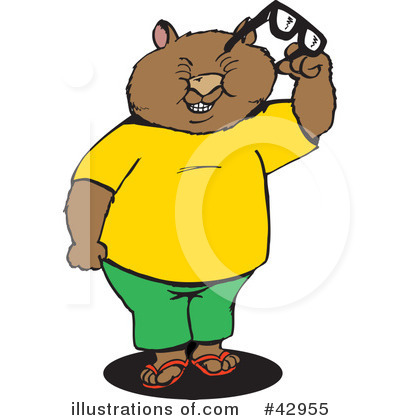 Wombat Clipart #42955 by Dennis Holmes Designs