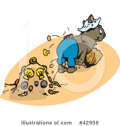Royalty-Free (RF) Wombat Clipart Illustration by Dennis Holmes Designs - Stock Sample #42956