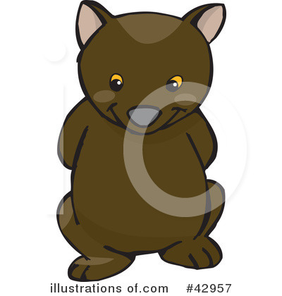 Wombat Clipart #42957 by Dennis Holmes Designs