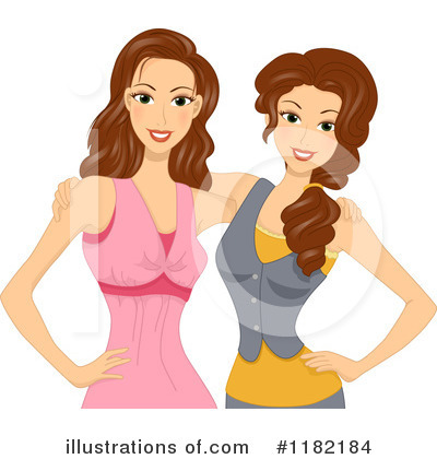 Sisters Clipart #1182184 by BNP Design Studio