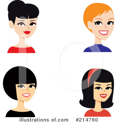 Royalty-Free (RF) Women Clipart Illustration by Monica - Stock Sample #214760