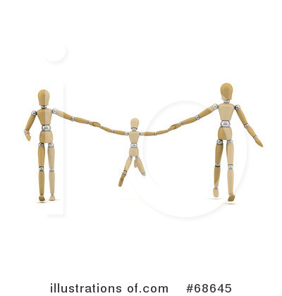Royalty-Free (RF) Wood Mannequin Clipart Illustration by stockillustrations - Stock Sample #68645