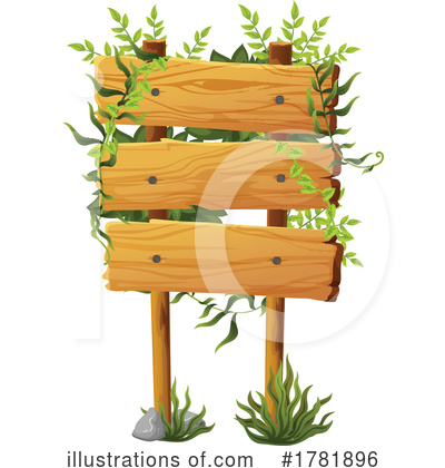 Royalty-Free (RF) Wood Sign Clipart Illustration by Vector Tradition SM - Stock Sample #1781896