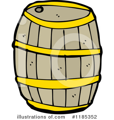 Royalty-Free (RF) Wooden Barrel Clipart Illustration by lineartestpilot - Stock Sample #1185352
